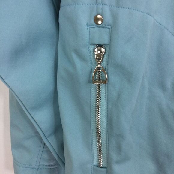 Outback Trading Company Full Zip Jacket Equestrian Blue Horse Design Sz Medium - Picture 2 of 12